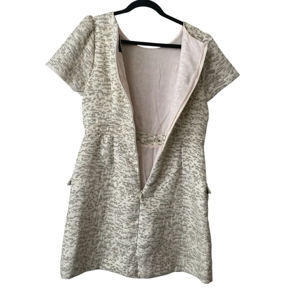 Anthropologie Moulinette Soeurs  April Jacquard Gold Midi Dress  Size 10 - Picture 6 of 10